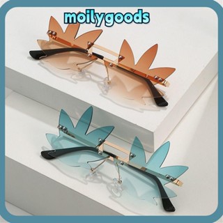 Moilyhd แว่นตากันแดด สําหรับผู้หญิง Catwalk Prom ปาร์ตี้ แว่นตาเฉดสี ไม่มีขอบ