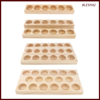 [Blesiya2] ชั้นวางน้ํามันหอมระเหย แบบไม้ เส้นผ่าศูนย์กลาง 3 ซม. 6 ช่อง