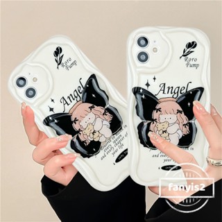 เคสโทรศัพท์มือถือ ซิลิโคน ลายผีเสื้อ พร้อมตัวยึด และโซ่คล้อง สําหรับ Samsung A14 A04E A34 A04 A13 A54 A04s A24 A23 A03 A52 A52s A03s A02s A12 A22 A51 A32 A50 A30s A50s