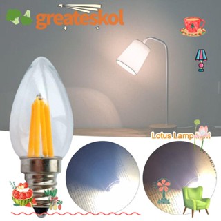 Greateskol หลอดไฟ โคมไฟระย้า LED 24-220V 6500K E12 C7 C22 ขนาดเล็ก สําหรับบ้าน