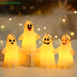 Newsandthen โคมไฟ Led รูปฟักทองผีน่ารัก สําหรับแขวนตกแต่งบ้านผีสิง ปาร์ตี้ฮาโลวีน