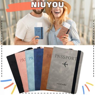 Niuyou กระเป๋าใส่หนังสือเดินทาง แบบหนัง บางพิเศษ กันน้ํา อเนกประสงค์ ทนทาน