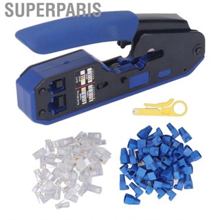 Superparis Crimping Tool  Easy Operation Wire Terminal Crimper 8P8C Registered Jacks for Cat5 Cat5e Cat6 Line RJ45 RJ11 RJ12 Cable