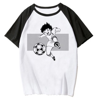 เสื้อยืด พิมพ์ลายการ์ตูนอนิเมะ Captain Tsubasa Y2K สไตล์ญี่ปุ่น แนวสตรีท เหมาะกับฤดูร้อน สําหรับผู้หญิง