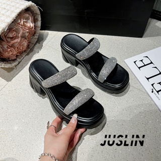 JUSLIN  รองเท้าส้นสูง รองเท้าแตะ รองเท้าส้นสูงผู้หญิง 2023 ใหม่  fashion Trendy พิเศษ คุณภาพสูง B94G0LR 37Z230910