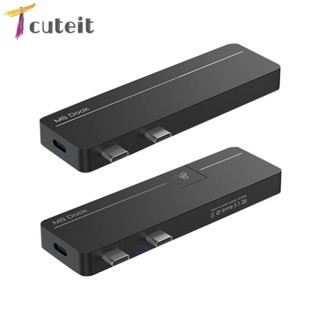 Tcuteit อะแดปเตอร์ฮับเชื่อมต่อ USB Type-C คู่ สําหรับ Surface Pro x Pro8