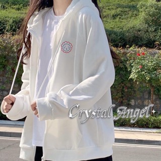 Crystal เสื้อผ้าผู้ญิง แขนยาว เสื้อฮู้ด คลุมหญิง สไตล์เกาหลี แฟชั่น WWY239033K 36Z230906