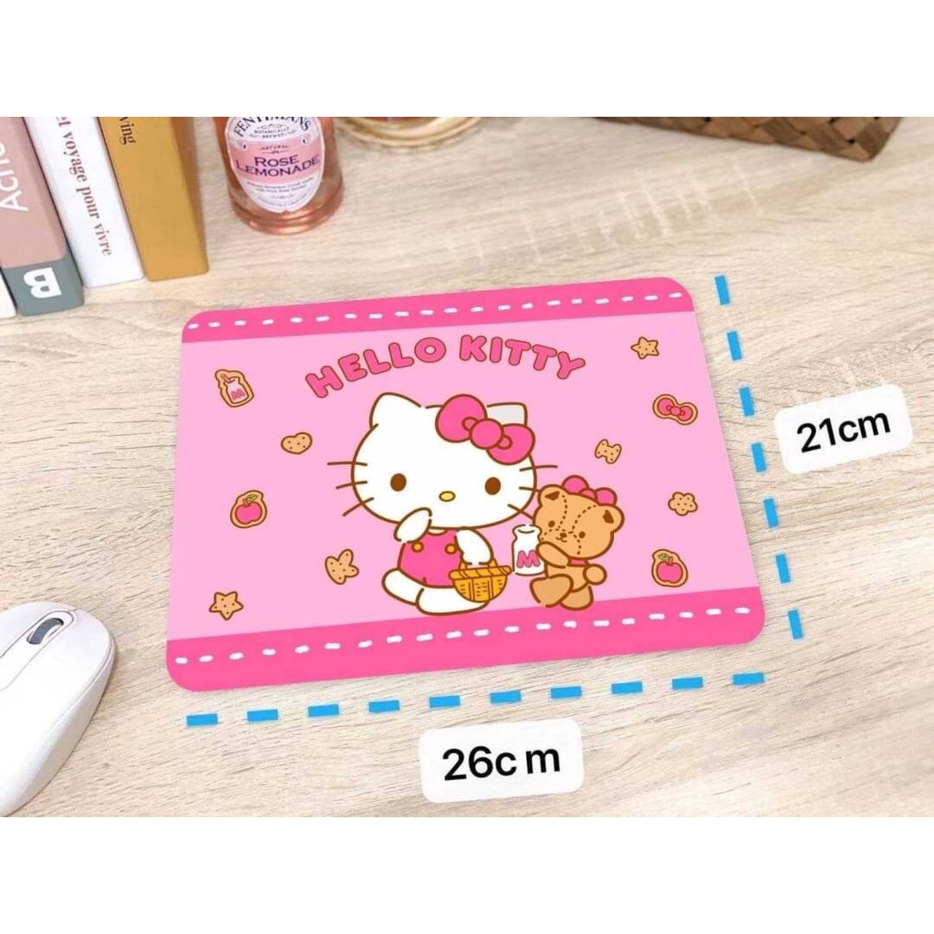 พร้อมส่ง แผ่นรองเม้าส์ ลายการ์ตูน SANRIO สีสดใส รูปที่ 5