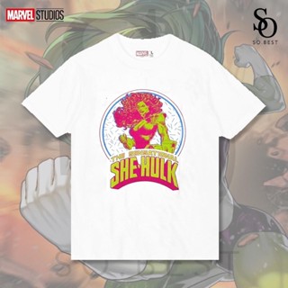 เสื้อยืด Marvel She Hulk สกรีนหน้าผ้าสีขาว ลิขสิทธิ์แท้ มาร์เวล