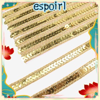 Espo ริบบิ้นถักเปีย ขอบ 1 แถว กว้าง 0.5 นิ้ว สีทอง และสีดํา สําหรับเย็บผ้า 11 หลา DIY