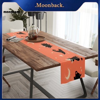 &lt;moonback&gt; ผ้าปูโต๊ะ ลายฮาโลวีน ล้างทําความสะอาดได้ สีสดใส สําหรับตกแต่งบ้าน ร้านอาหาร