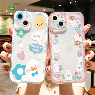 กระต่ายเป็ดน่ารัก เเคสโทรศัพท์ TPU Compatible for iPhone 11 14 13 12 15 Pro Max 7 8 14 Plus XR XS Max SE 2020