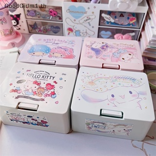 Goodgirlm1 กล่องเก็บเครื่องประดับ สร้อยคอ แหวน แบบพกพา ลาย Sanrio My Melody Cinnamoroll Kuromi Kitty