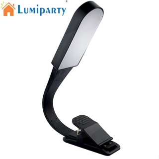 Lumiparty โคมไฟอ่านหนังสือ Led แบบคลิปหนีบ ยืดหยุ่น หรี่แสงได้ ชาร์จ Usb สําหรับหอพัก ข้างเตียง