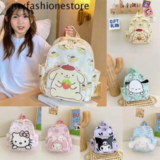 Mxfashione กระเป๋าเป้สะพายหลัง ลายการ์ตูน Kuromi Melody Cinnamoroll Kitty Cat ปอมปอมปุรินน่ารัก สไตล์เกาหลี สําหรับนักเรียน