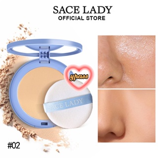 CYREAL 【พร้อมส่ง】 Sace Lady Oil Control Matte Face Powder Long Lasting Flawless Setting Powder แต่งหน้าพร้อมกระจก