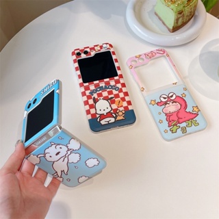 เคสโทรศัพท์มือถือ PVC นิ่ม บาง กันกระแทก ลายการ์ตูนน่ารัก สําหรับ Samsung Galaxy Z Flip 5 Z Flip 4 Z Flip 3 Z Flip 4 5 3