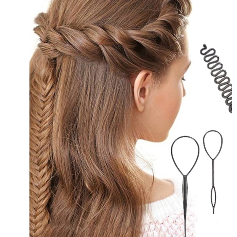 XY French Braid Tool Loop สําหรับจัดแต่งทรงผม Rat Tail Comb Pin Tail Braiding Combs