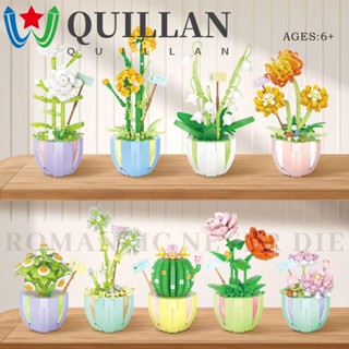 Quillan บล็อกตัวต่อช่อดอกบัว ดอกกุหลาบ โรแมนติก DIY ของเล่นสําหรับเด็กผู้หญิง