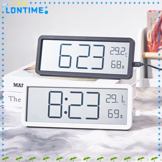 Lontime นาฬิกาดิจิทัล หน้าจอ LCD พลาสติก ใช้แบตเตอรี่ 2 สี สําหรับแขวนตกแต่งบ้าน