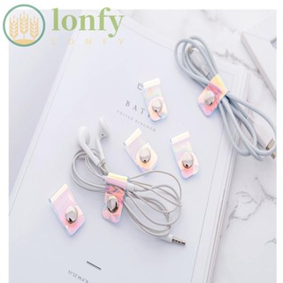 Lonfy ที่ม้วนเก็บสายหูฟัง สายเคเบิ้ล หูฟัง อเนกประสงค์ แบบพกพา