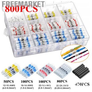 Freemarket 1 Set Heat Shrinkable Terminals  Solder Ring Insulated Butt Connectors Assortment