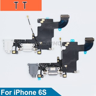  พอร์ตชาร์จหูฟังไมโครโฟน USB สีขาว ดํา เทา สําหรับ iPhone 6S 4.7 นิ้ว