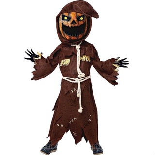 [0717]JHLQ-COS-G Halloween Costume Childrens Horror Pumpkin Head Scarecrow Character Cosplay Clothes Childrens Fancy Dress Party Festival Performance Princess Dress cosplay  prin