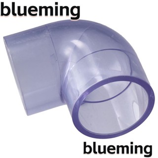 Blueming2 ข้อต่อวาล์ว PVC ใส มุมขวา 90 องศา UPVC 1 1/2 นิ้ว สีฟ้า