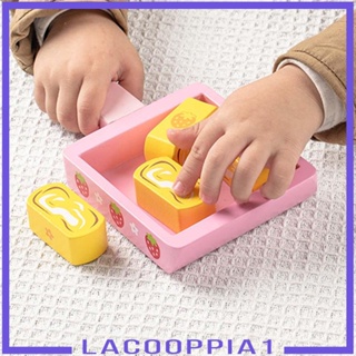 [Lacooppia1] ของเล่นเค้กข้าวไม้ ขนาดเล็ก เพื่อการเรียนรู้ สําหรับเด็ก