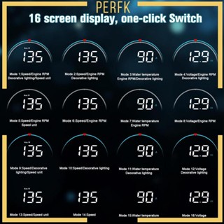 [Perfk] ระบบเตือนความเร็วน้ํามันเชื้อเพลิงรถยนต์ LED M8 II HUD Head Up Display