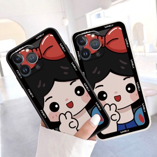 เคสโทรศัพท์มือถือ ซิลิโคนนิ่ม ลายการ์ตูนเจ้าหญิงน่ารัก สําหรับ iPhone 15 iPhone 15 Plus iPhone 15 Pro iPhone 15 Pro Max iPhone 15