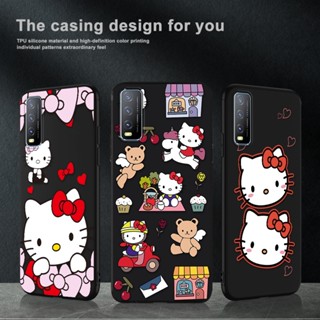 เคสโทรศัพท์ซิลิโคน TPU แบบนิ่ม ลายการ์ตูนคิตตี้ กันกระแทก สําหรับ Vivo Y20 Y12S 2021 Y20i Y12S Y20S G Y12A Y20A Y20G Y20T