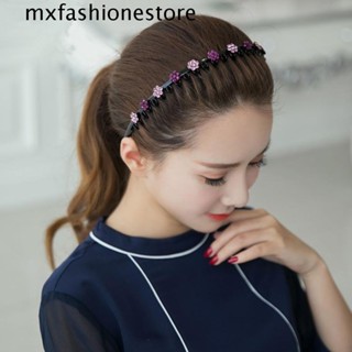 Mxfashione ที่คาดผม ประดับคริสตัล ลายดอกไม้ สไตล์ฝรั่งเศส วินเทจ หรูหรา แวววาว สําหรับผู้หญิง