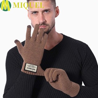 Miquel ถุงมือขับรถ หน้าจอสัมผัส แบบนิ่ม ยืดหยุ่น สีพื้น สําหรับผู้หญิง และผู้ชาย