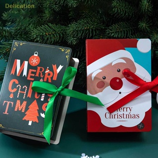 [Delication] ถุงขนมคริสต์มาส รูปหนังสือ Merry Christmas ซานต้าคลอส ของขวัญ สําหรับตกแต่งบ้าน ปาร์ตี้ปีใหม่