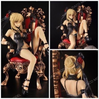 โมเดลฟิกเกอร์ การ์ตูน Fate Night Fate Throne Saiba สีดํา สําหรับตกแต่ง