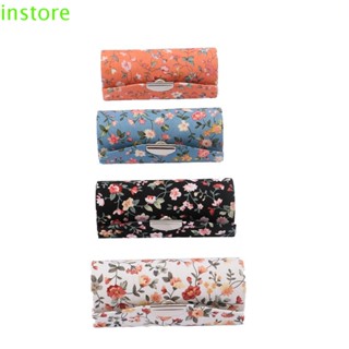 Instore กล่องลิปสติก พิมพ์ลายดอกไม้ ขนาดเล็ก สวยงาม พร้อมกระจก สําหรับผู้หญิง