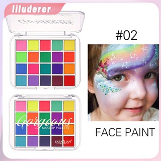 Yabaolian Body Facial Painting Graffiti Face Color Eye Shadow ทำความสะอาดง่าย Face Color แต่งหน้า HO