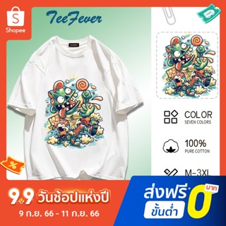 TeeFever📮ส่งของทุกวัน😜เสื้อยืดไซส์ใหญ่📣สีสดใสoversized เสื้อผ้าวัยรุ่นแฟชั่นใส่ได้ทั้งผู้ชายและผู้หญิง😻มี7สี M-3XL