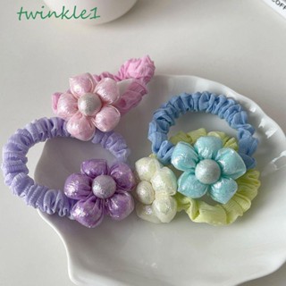 Twinkle1 ผู้หญิง ยางรัดผม อินเทรนด์ หรูหรา ดอกไม้ ผ้าหวาน ยางรัดผม