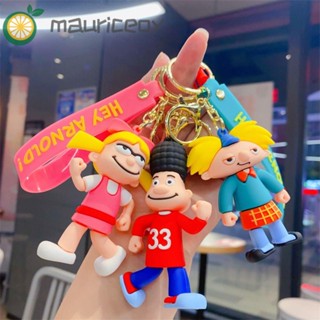 Mauriceoya พวงกุญแจฟิกเกอร์ รูปการ์ตูน Arnold Shortman Hey Arnold PVC สําหรับห้อยกระเป๋า ของขวัญวันเกิด