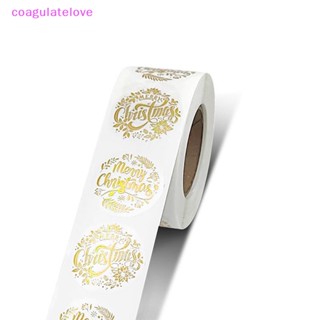 Coagulatelove สติกเกอร์ฉลากใส ลายมังกรคริสต์มาส มีกาวในตัว สีทอง สําหรับติดตกแต่ง [ขายดี]