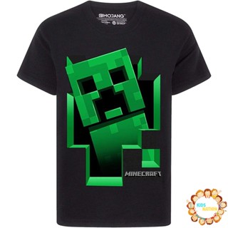 เสื้อยืดคอกลม แขนสั้น ผ้าฝ้าย 100% พิมพ์ลายเกม minecraft พลัสไซซ์ สําหรับผู้ชาย