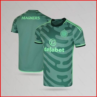 เสื้อยืดแขนสั้น ลายทีมชาติฟุตบอล Celtic Third Away Jersey 2023-24 พลัสไซซ์