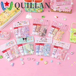 Quillan ชุดอุปกรณ์ตกแต่งเคสโทรศัพท์ ลูกปัดเรซิ่น หลากสี แฮนด์เมด DIY