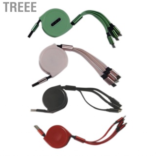 Treee 3 in 1  Cable Retractable Fast Charging Multiple TypeC MicroB USB Adapter for IOS HUAWEI