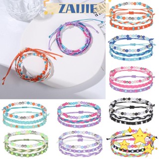 Zaijie24 สร้อยข้อมือ ลูกปัด หลายชั้น แฮนด์เมด สําหรับผู้หญิง 3 ชิ้น ต่อชุด