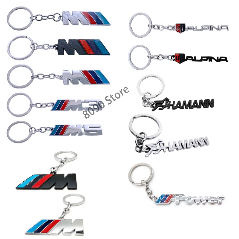 พวงกุญแจโลหะ จี้โลโก้ M Power M3 M5 Hamann Alpina สําหรับ BMW F30 F20 F10 F32 F34 F36 F25 1 ชิ้น