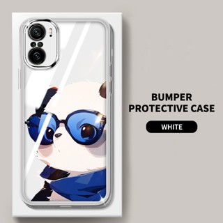 Ybd เคสโทรศัพท์มือถือแบบนิ่ม TPU ใส กันรอยเลนส์กล้อง ลายแพนด้าน่ารัก สําหรับ Xiaomi POCO F3 F4 5G Redmi K40 Pro K40S